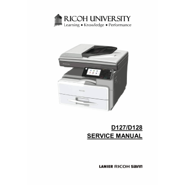 RICOH Aficio MP-301SP 301SPF D127 D128 Service Manual