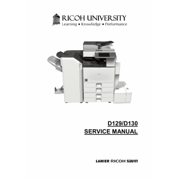 RICOH Aficio MP-4002 4002SP 5002 5002SP D129 D130 Service Manual