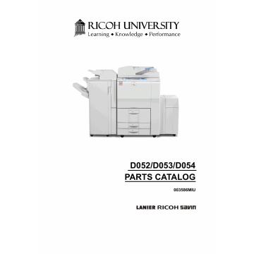 RICOH Aficio MP-5500 6500 7500 6000 7000 8000 2501 2075 D054 D053 D052 B253 B252 B250 B249 B248 B246 B228 Parts Catalog