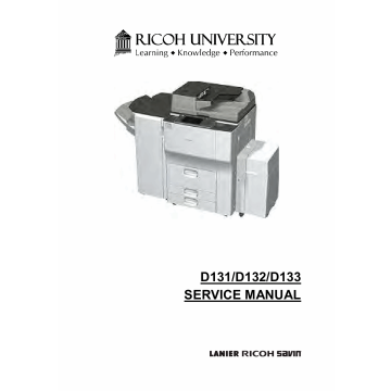 RICOH Aficio MP-6002 7502 9002 D131 D132 D133 Service Manual