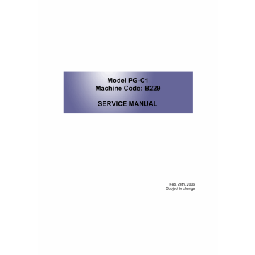 RICOH Aficio MP-C1500SP MPC1500 615C B229 Parts Service Manual