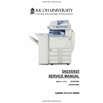 RICOH Aficio MP-C2800 C3300 D023 D025 Service Manual