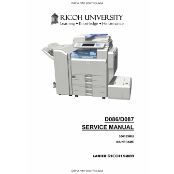 RICOH Aficio MP-C3001 C3501 D086 D087 Service Manual