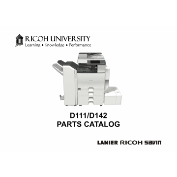 RICOH Aficio MP-C3002 C3502 D111 D142 Parts Catalog