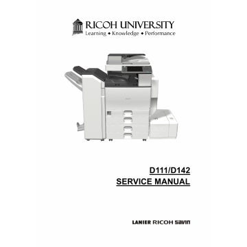 RICOH Aficio MP-C3002 C3502 D111 D142 Service Manual