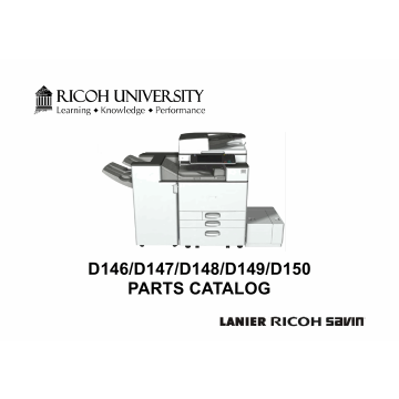 RICOH Aficio MP-C3003 C3503 C4503 C5503 C6003 D146 D147 D148 D149 D150 Parts Catalog