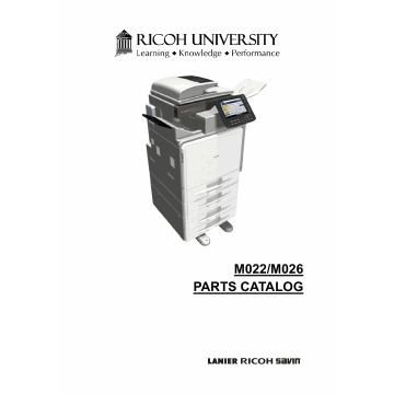 RICOH Aficio MP-C300 C400 M022 M026 Parts Catalog