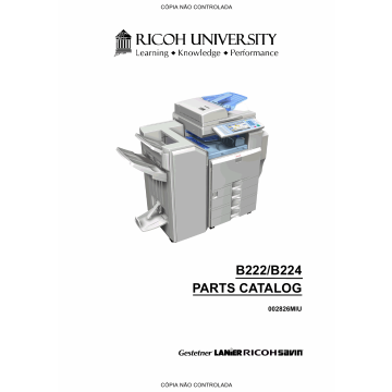 RICOH Aficio MP-C3500 C4500 B222 B224 Parts Catalog