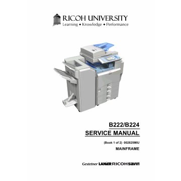 RICOH Aficio MP-C3500 C4500 B222 B224 Service Manual