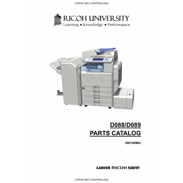 RICOH Aficio MP-C4501 C5501 D088 D089 Parts Catalog