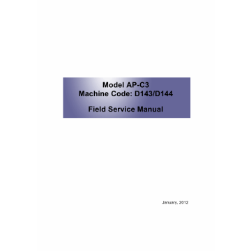 RICOH Aficio MP-C4502 C4502A C5502 C5502A D143 D144 Parts Service Manual