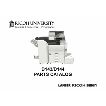 RICOH Aficio MP-C4502 C5502 D143 D144 Parts Catalog