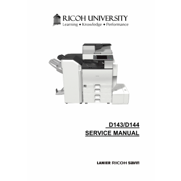 RICOH Aficio MP-C4502 C5502 D143 D144 Service Manual
