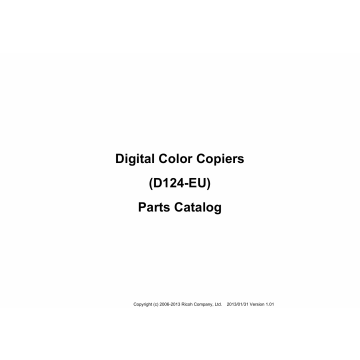 RICOH Aficio MP-CW2200SP D124 Parts Catalog