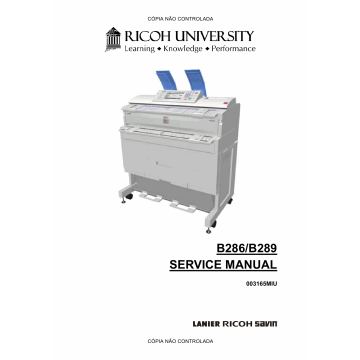 RICOH Aficio MP-W2400 W3600 B286 B289 Service Manual