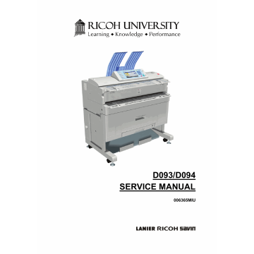 RICOH Aficio MP-W2401 W3601 D093 D094 Service Manual