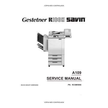 RICOH Aficio NC5006 A109 Service Manual