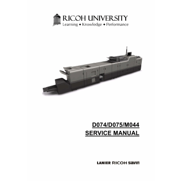 RICOH Aficio Pro-C651EX C751 C751EX D074 D075 M044 Service Manual