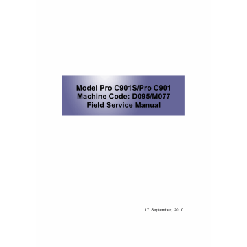 RICOH Aficio Pro-C901 C901S D095 M077 Service Manual