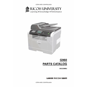 RICOH Aficio SF-3200SF G960 Parts Catalog