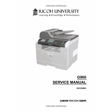 RICOH Aficio SF-3200SF G960 Service Manual