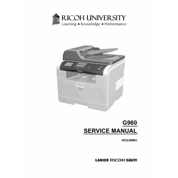 RICOH Aficio SP-3200SF G960 Parts Service Manual