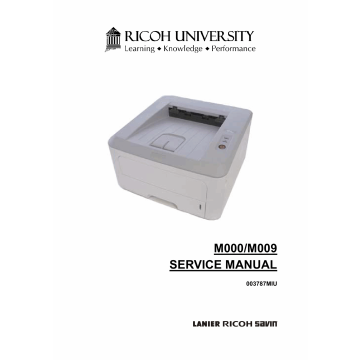 RICOH Aficio SP-3300DN 3300D M000 M009 Parts Manual