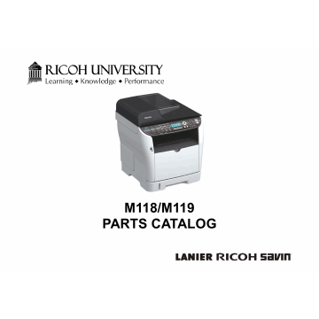 RICOH Aficio SP-3500DF 3510SF M118 M119 Parts Catalog