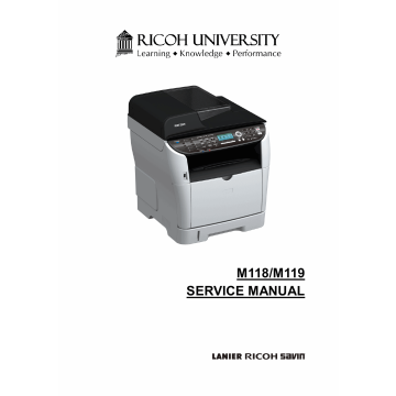 RICOH Aficio SP-3500DF 3510SF M118 M119 Service Manual