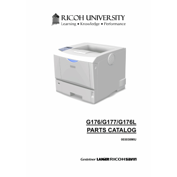RICOH Aficio SP-4100N 4110N 4100NL G176 G177 G176L Parts Catalog
