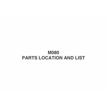 RICOH Aficio SP-4310N M080 Parts Catalog