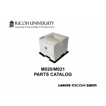 RICOH Aficio SP-5200DN 5210DN M020 M021 Parts Catalog