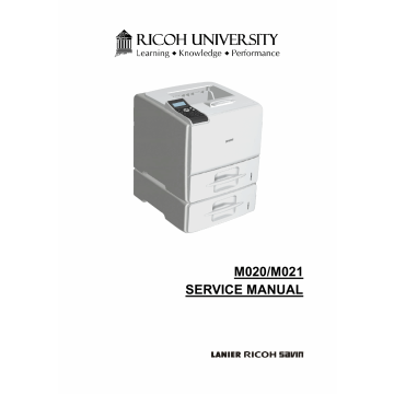 RICOH Aficio SP-5200DN 5210DN M020 M021 Service Manual