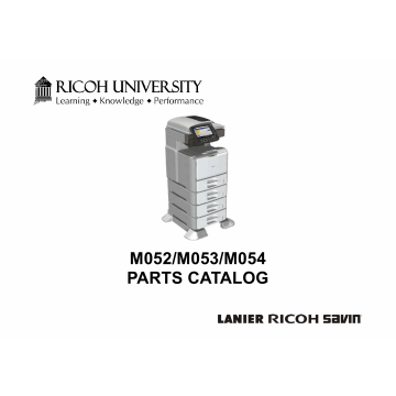 RICOH Aficio SP-5200S 5210SF 5210SR Parts Catalog
