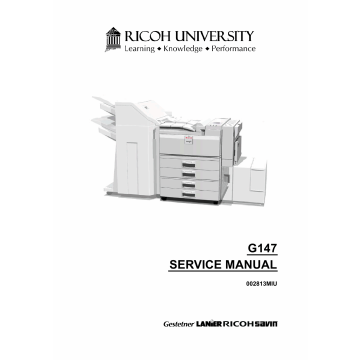 RICOH Aficio SP-8100DN G147 Parts Service Manual