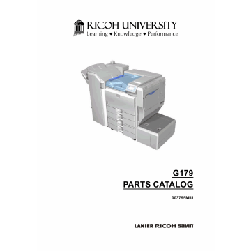 RICOH Aficio SP-8200DN G179 Parts Catalog