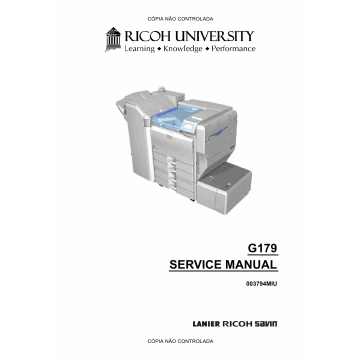 RICOH Aficio SP-8200DN G179 Service Manual