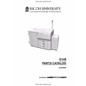 RICOH Aficio SP-9100DN AP900 G126 G148 Parts Catalog
