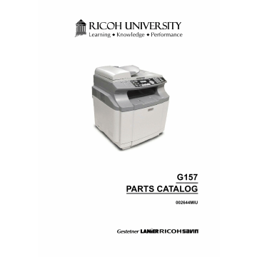 RICOH Aficio SP-C210SF G157 Parts Catalog