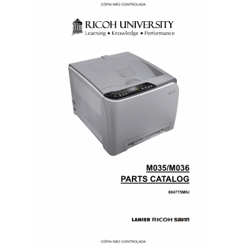 RICOH Aficio SP-C231N C232DN M035 M036 Parts Catalog