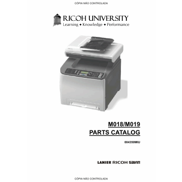 RICOH Aficio SP-C231SF C232SF M018 M019 Parts Catalog