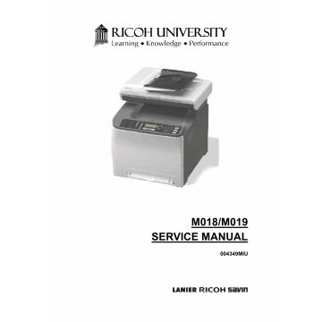 RICOH Aficio SP-C231SF C232SF M018 M019 Service Manual
