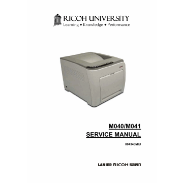 RICOH Aficio SP-C311N C312DN M040 M041 Parts Service Manual