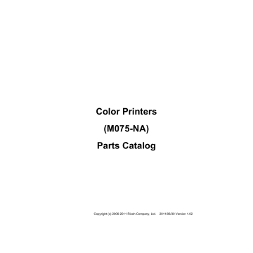 RICOH Aficio SP-C320DN M075 Parts Catalog