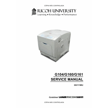 RICOH Aficio SP-C410DN C411DN CL4000DN G104 G160 G161 Service Manual