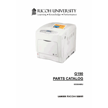 RICOH Aficio SP-C420DN G190 Parts Catalog