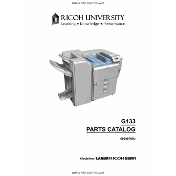 RICOH Aficio SP-C811DN G133 Parts Catalog