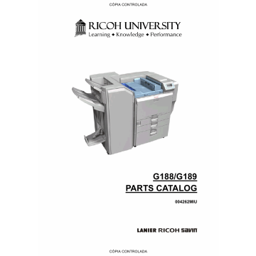 RICOH Aficio SP-C820DN C821DN G188 G189 Parts Catalog