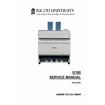 RICOH Aficio SP-W2470 G180 Parts Service Manual