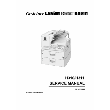 RICOH Fax 5510L 5510nf H310 H311 Service Manual